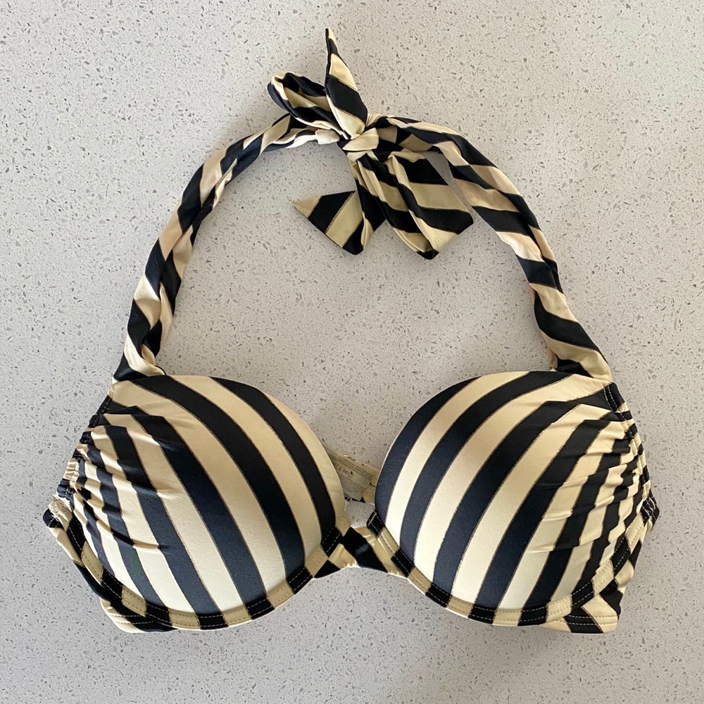 VS Bombshell Striped Push Up Bikini Top